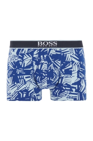 Blue HUGO BOSS Regular-rise Stretch Cotton Abstract Print Men's Underwear | 0391HMUKL